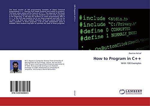 9783659849695: How to Program in C++: With 100 Examples