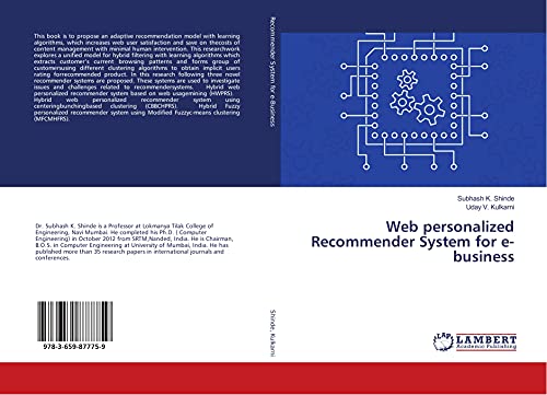 9783659877759: Web personalized Recommender System for e-business
