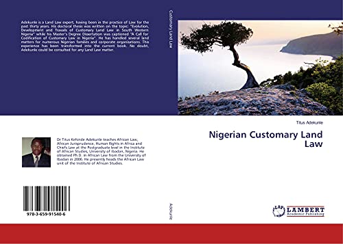 9783659915406: Nigerian Customary Land Law