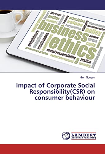 9783659917622: Impact of Corporate Social Responsibility(CSR) on consumer behaviour