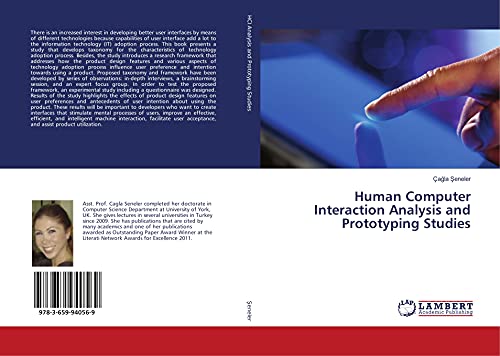 9783659940569: Human Computer Interaction Analysis and Prototyping Studies
