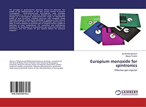 9783659947162: Europium monoxide for spintronics: Effective spin injector