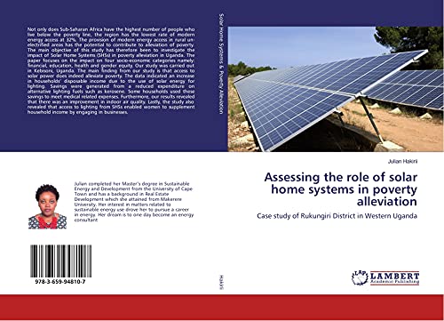 Imagen de archivo de Assessing the role of solar home systems in poverty alleviation: Case study of Rukungiri District in Western Uganda a la venta por Revaluation Books