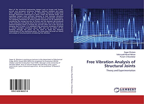 Stock image for Free Vibration Analysis of Structural Joints: Theory and Experimentation for sale by Revaluation Books