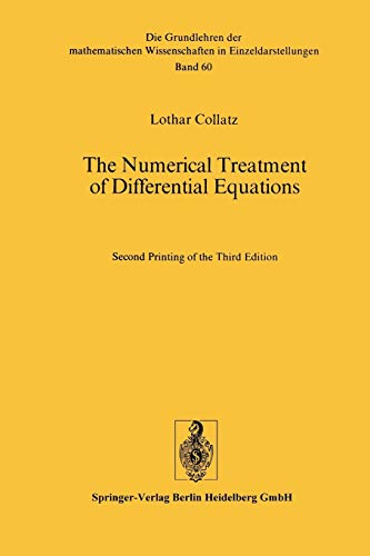 Beispielbild fr The Numerical Treatment of Differential Equations zum Verkauf von Ammareal