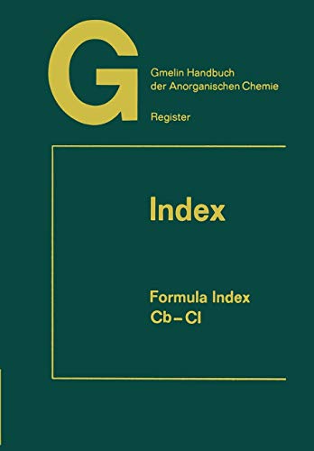 9783662062265: Gmelin Handbuch der Anorganischen Chemie: Index: A-Z / 8 (Formula Index)