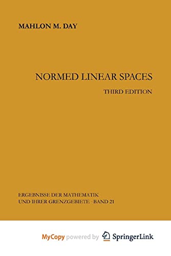 Stock image for Normed Linear Spaces for sale by Chiron Media