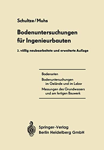 Stock image for Bodenuntersuchungen fr Ingenieurbauten (German Edition) for sale by Lucky's Textbooks