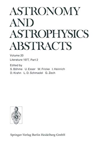 Stock image for Literature 1977, Part 2 (Astronomy and Astrophysics Abstracts) for sale by Lucky's Textbooks