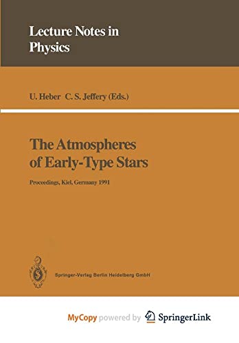 Imagen de archivo de Atmospheres of Early-Type Stars a la venta por PBShop.store US