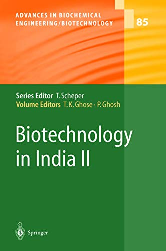 9783662145906: Biotechnology in India II: 85 (Advances in Biochemical Engineering/Biotechnology, 85)