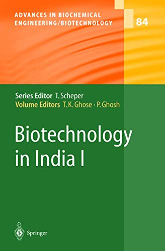 9783662145920: Biotechnology in India I: 84 (Advances in Biochemical Engineering/Biotechnology)