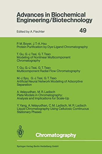 Imagen de archivo de Chromatography (Advances in Biochemical Engineering/Biotechnology 49) a la venta por Zubal-Books, Since 1961