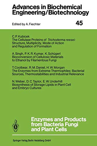 Beispielbild fr Enzymes and Products from Bacteria Fungi and Plant Cells zum Verkauf von Revaluation Books