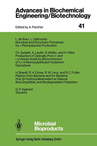 Imagen de archivo de Microbial Bioproducts (Advances in Biochemical Engineering/Biotechnology) (Volume 41) a la venta por Zubal-Books, Since 1961