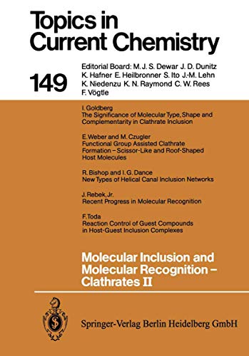 Beispielbild fr Molecular Inclusion and Molecular Recognition   Clathrates II (Topics in Current Chemistry) zum Verkauf von Revaluation Books