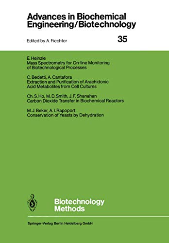 9783662151525: Biotechnology Methods (Advances in Biochemical Engineering/Biotechnology)