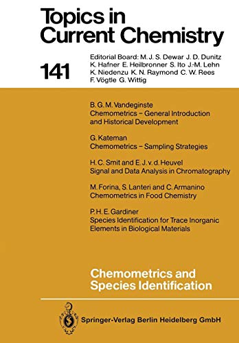 Stock image for Chemometrics and Species Identification (Topics in Current Chemistry) for sale by Revaluation Books