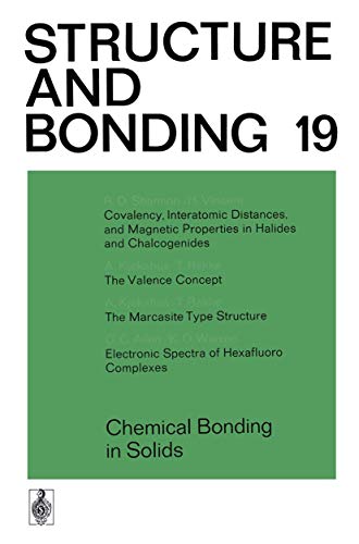 Stock image for Chemical Bonding in Solids (Structure and Bonding) for sale by GF Books, Inc.