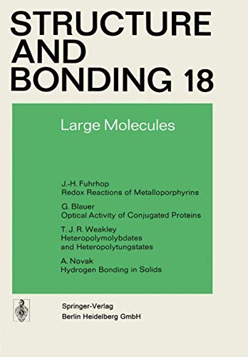 9783662155462: Large Molecules: 18 (Structure and Bonding)