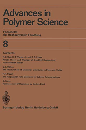 9783662155981: Advances in Polymer Science: Fortschritte Der Hochpolymeren-Forschung: 8