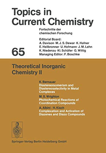 9783662159804: Theoretical Inorganic Chemistry II