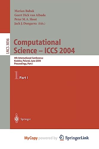 9783662177877: Computational Science - ICCS 2004: 4th International Conference, Krakw, Poland, June 6-9, 2004, Proceedings, Part I: 3036 (Lecture Notes in Computer Science)