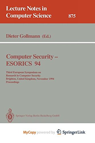 9783662203903: Computer Security - ESORICS 94: Third European Symposium on Research in Computer Security, Brighton, United Kingdom, November 7 - 9, 1994. Proceedings