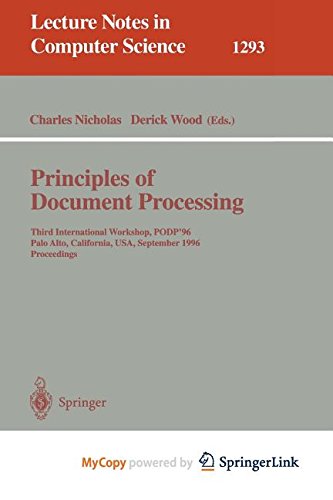 9783662208724: Principles of Document Processing: Third International Workshop, PODP '96, Palo Alto, California, USA, September 23, 1996. Proceedings