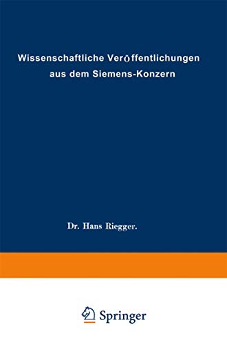 9783662227527: Wissenschaftliche Verffentlichungen Aus Dem Siemens-konzern
