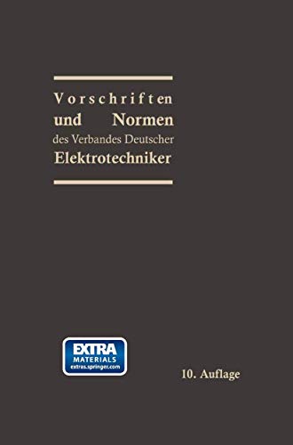 Beispielbild fr Vorschriften Und Normen Des Verbandes Deutscher Elektrotechniker zum Verkauf von Chiron Media