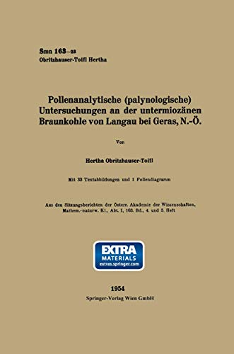 Stock image for Pollenanalytische (Palynologische) Untersuchungen an Der Untermiozanen Braunkohle Von Landau Bei Geras, N.-O for sale by Chiron Media