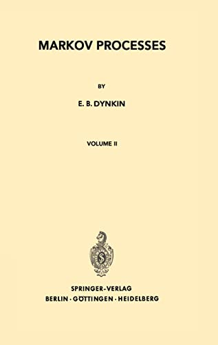 Imagen de archivo de Markov Processes: Volume II (Grundlehren der mathematischen Wissenschaften, 122) a la venta por Zubal-Books, Since 1961