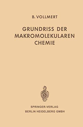 Stock image for Grundriss der Makromolekularen Chemie (German Edition) for sale by Solr Books