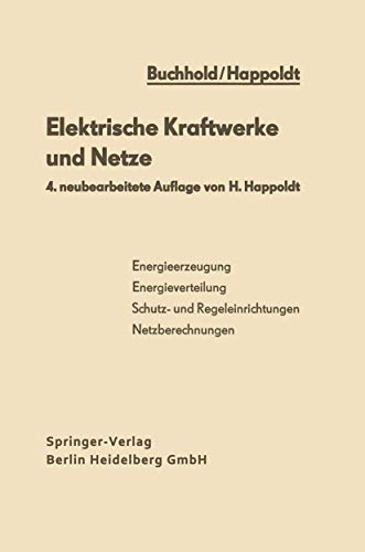 9783662237854: Elektrische Kraftwerke Und Netze (German Edition)