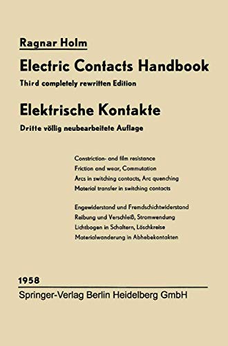 9783662237908: Elektrische Kontakte / Electric Contacts Handbook