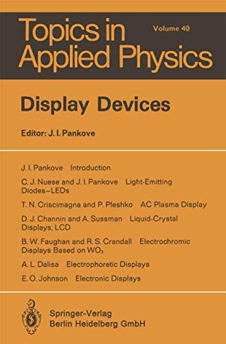 Stock image for Display Devices (Topics in Applied Physics) for sale by Revaluation Books