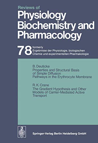 Stock image for Reviews of Physiology, Biochemistry and Pharmacology: Ergebnisse der Physiologie, biologischen Chemie und experimentellen Pharmakologie (Reviews of Physiology, Biochemistry and Pharmacology, 78) for sale by Lucky's Textbooks