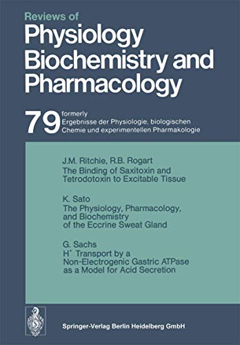 Imagen de archivo de Reviews of Physiology, Biochemistry and Pharmacology (Reviews of Physiology, Biochemistry and Pharmacology, 79) a la venta por HPB-Red