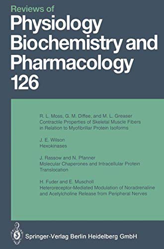 9783662309957: Reviews of Physiology, Biochemistry and Pharmacology