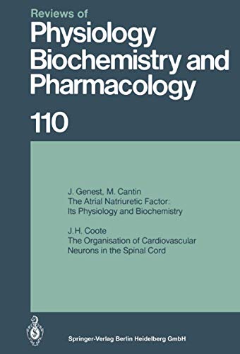 9783662310489: Reviews of Physiology, Biochemistry and Pharmacology 110