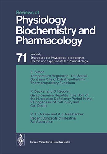 Imagen de archivo de Reviews of Physiology Biochemistry and Pharmacology (Reviews of Physiology, Biochemistry and Pharmacology, 71) a la venta por Lucky's Textbooks