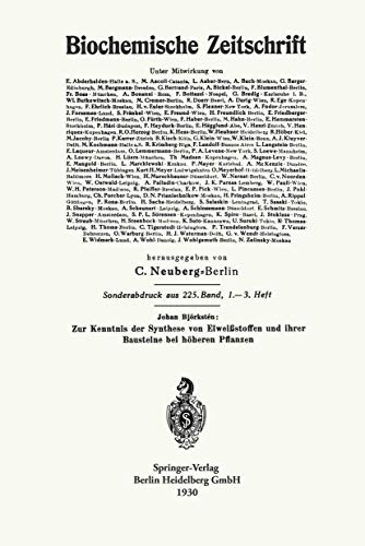 Stock image for Zur Kenntnis der Synthese von Eiweistoffen und ihrer Bausteine bei hheren Pflanzen (German Edition) for sale by Lucky's Textbooks