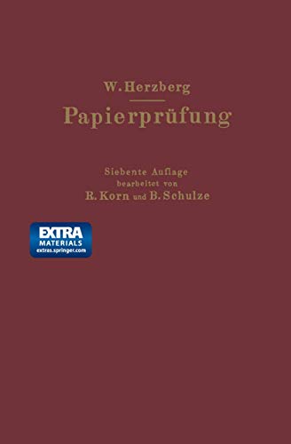 9783662319338: Papierprufung: Eine Anleitung Zum Untersuchen Von Papier