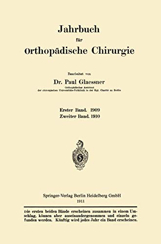 Beispielbild fr Jahrbuch Fur Orthopadische Chirurgie zum Verkauf von Chiron Media
