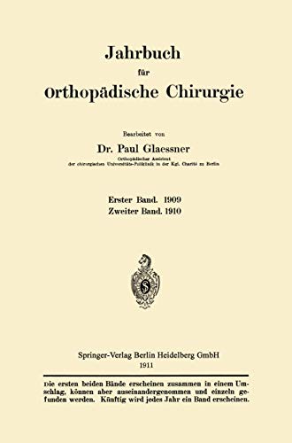 Stock image for Jahrbuch Fur Orthopadische Chirurgie for sale by Chiron Media