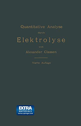 9783662386552: Quantitative Analyse Durch Elektrolyse (German Edition)