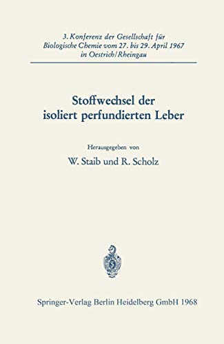Stock image for Stoffwechsel Der Isoliert Perfundierten Leber for sale by Chiron Media