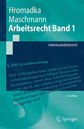 Stock image for Arbeitsrecht Band 1 (Springer-Lehrbuch) for sale by medimops