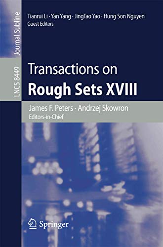 Beispielbild fr Transactions on Rough Sets XVIII zum Verkauf von Buchpark